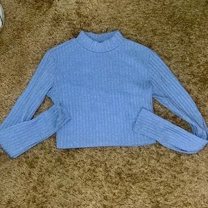 purple long sleeve crop top